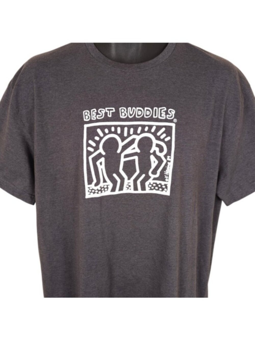 Keith Haring T Shirt Mens Size XL Gray Best Buddies Retro Art Tee